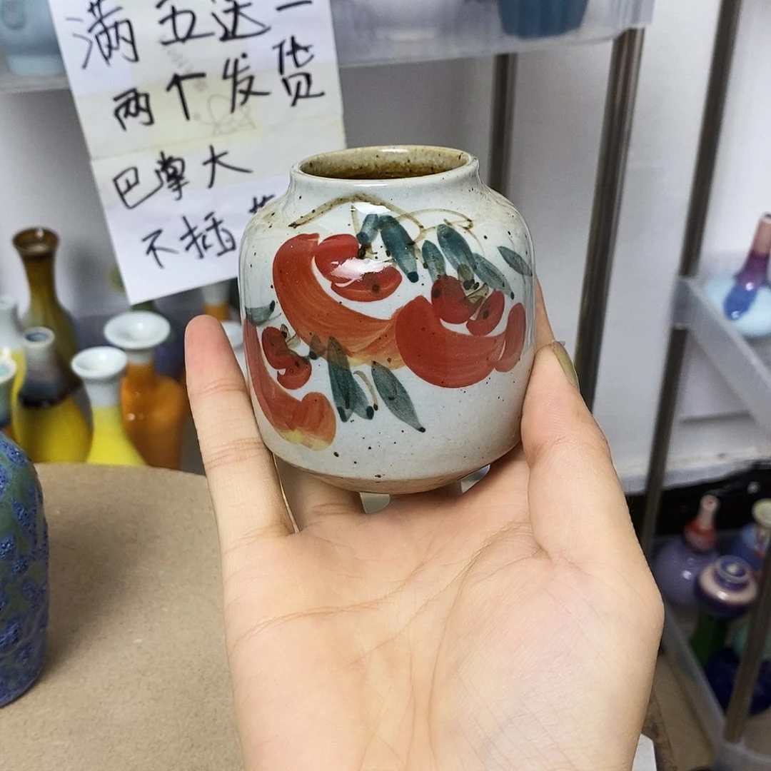 摆件景德镇高温陶瓷小花器