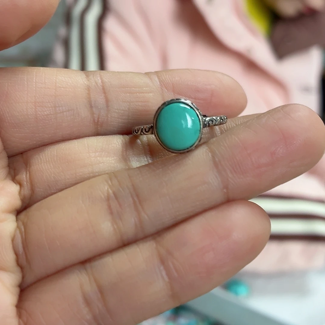 银S925镶嵌绿松石珠宝奇石