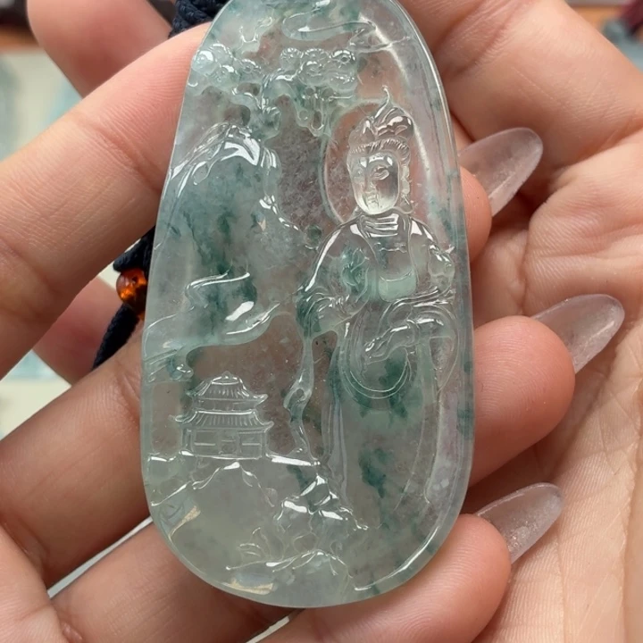 翡翠未镶嵌颈饰天然翡翠a货