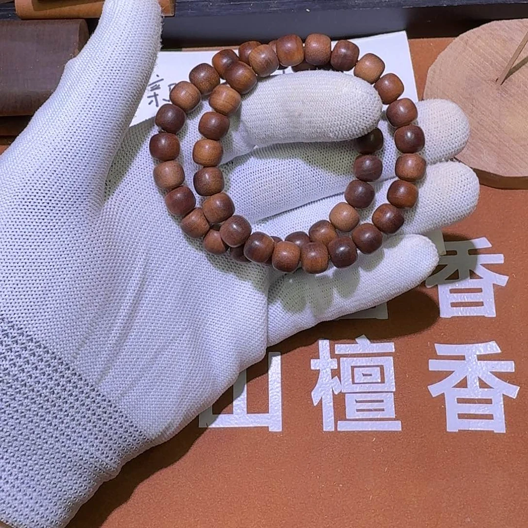檀香木8×9×23颗黑肉横纹单圈
