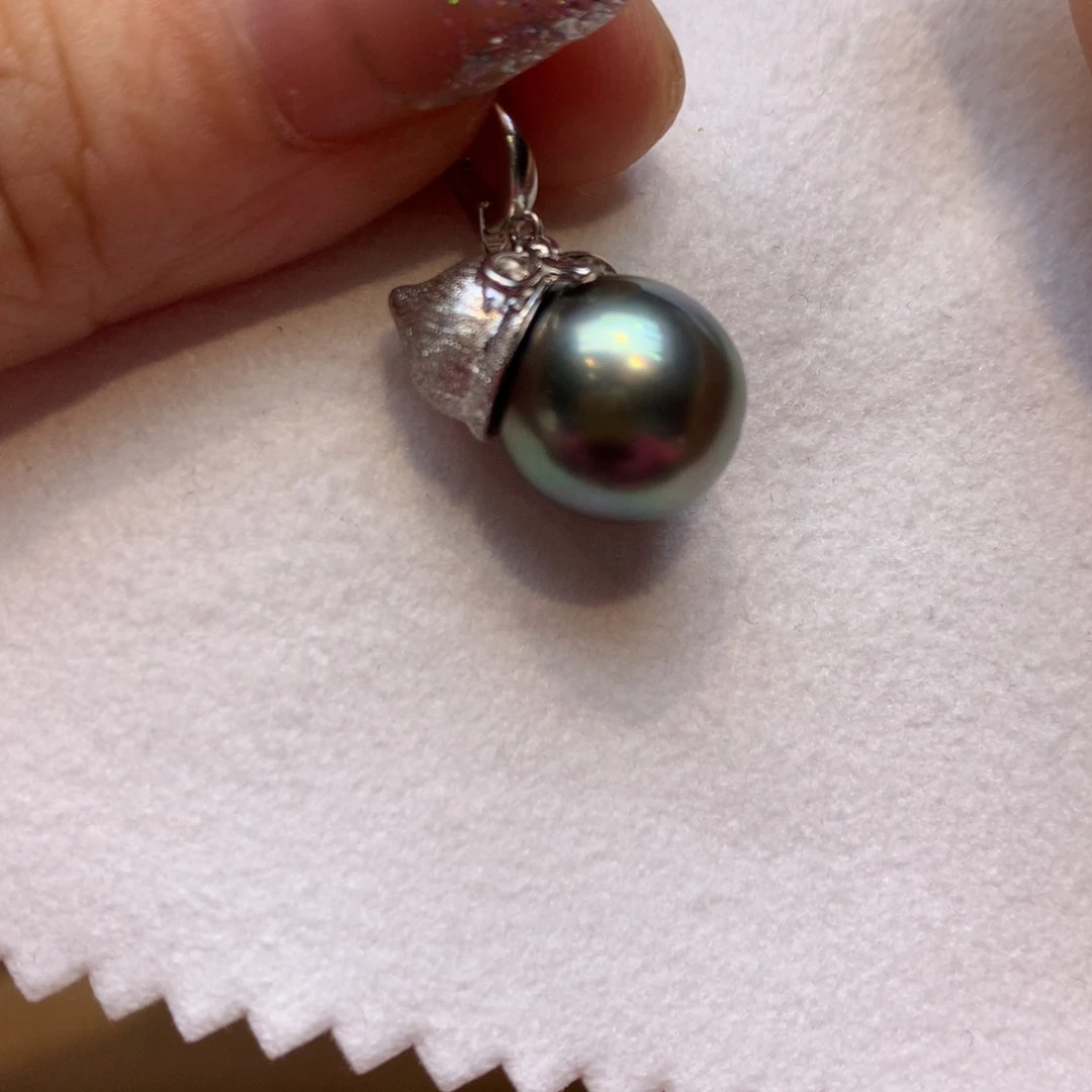 海水珍珠银S925镶嵌颈饰