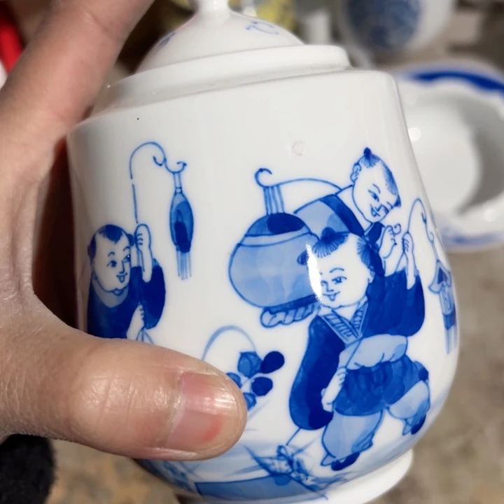 杯手绘微瑕茶叶罐