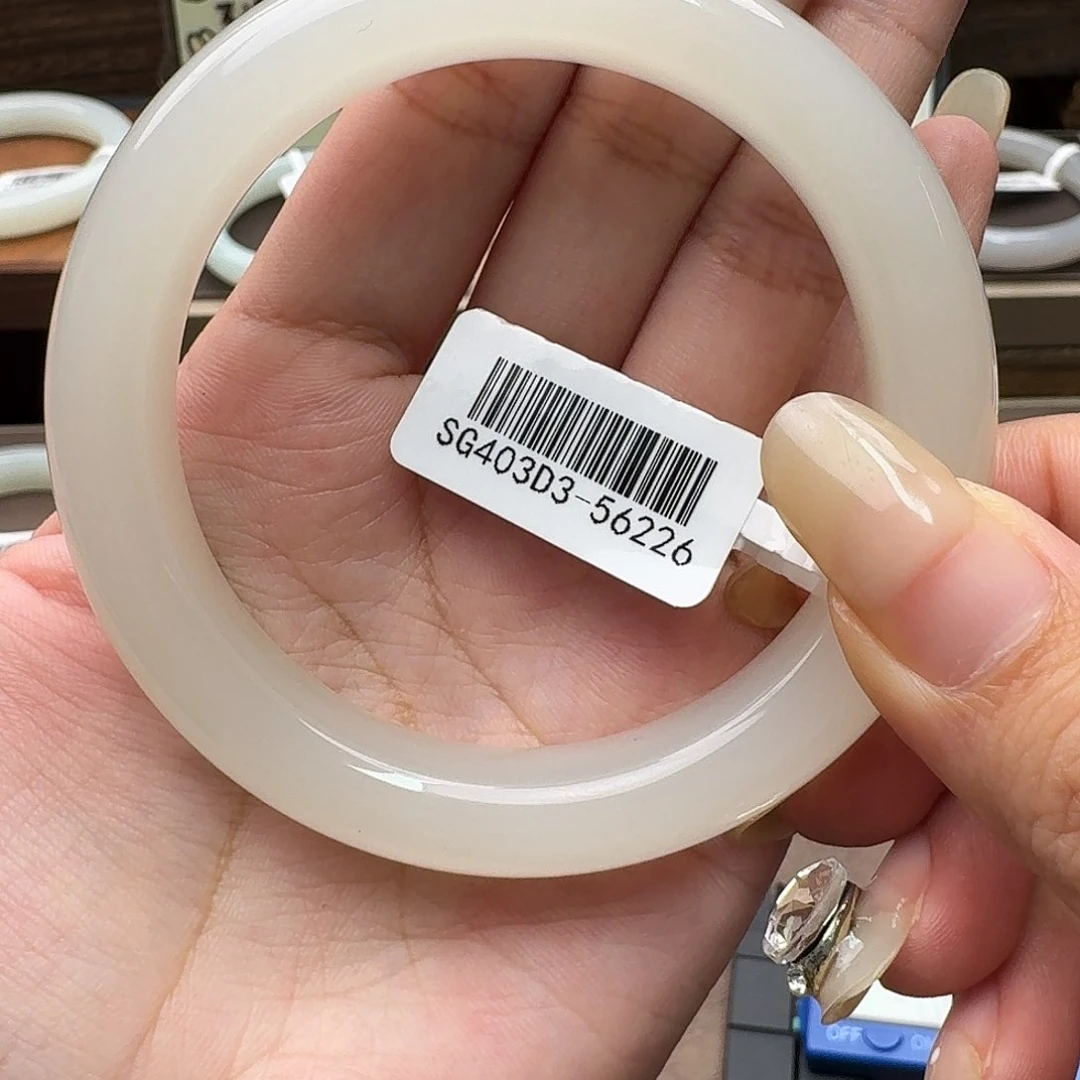 未镶嵌手镯和田玉冰藕粉56