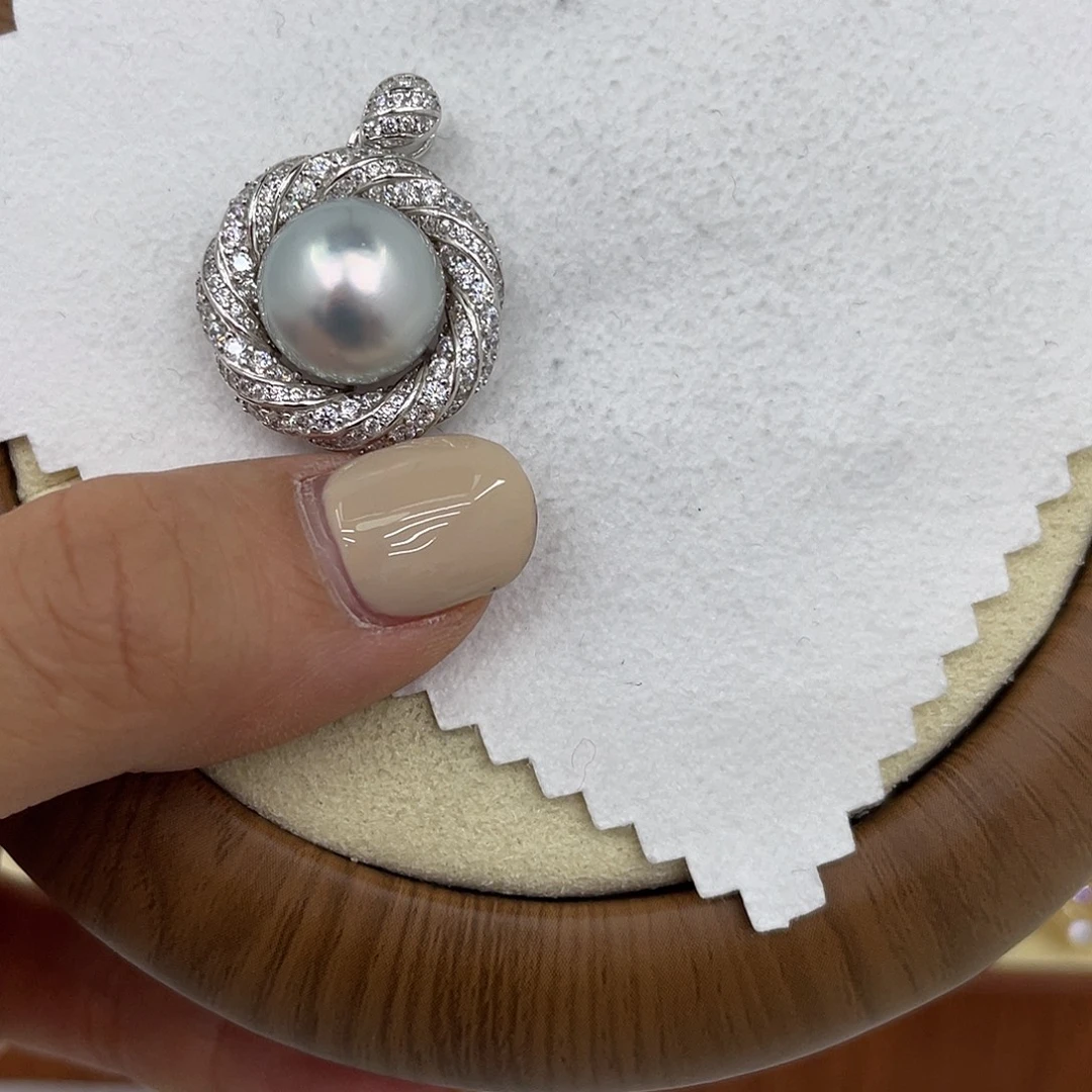 海水珍珠颈饰银S925镶嵌