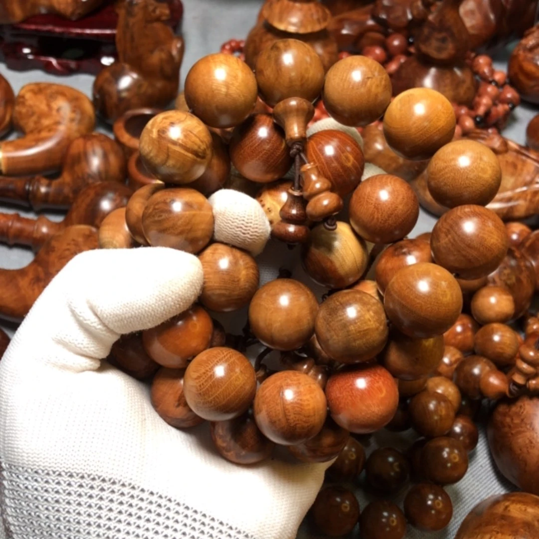 【闪购商品】木麻梨疙瘩火琉璃手把件