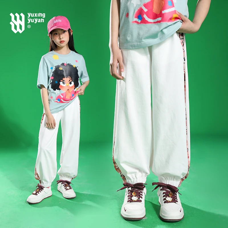 雨星雨嫣女童运动裤夏季新款裤子2025儿童休闲裤女大童束脚裤潮酷