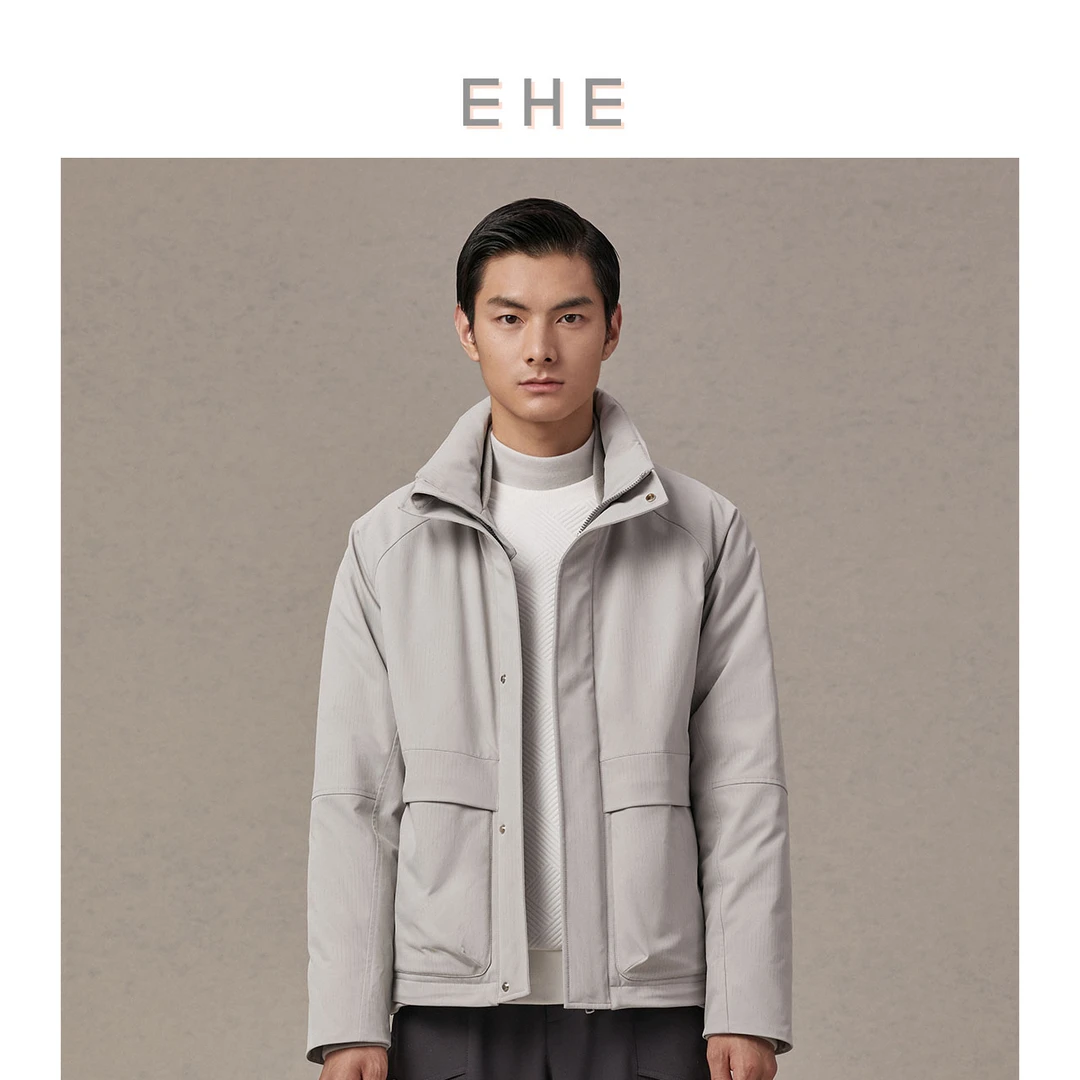 EHE 90%白鸭绒功能性蓄热里布立领羽绒服66113234054