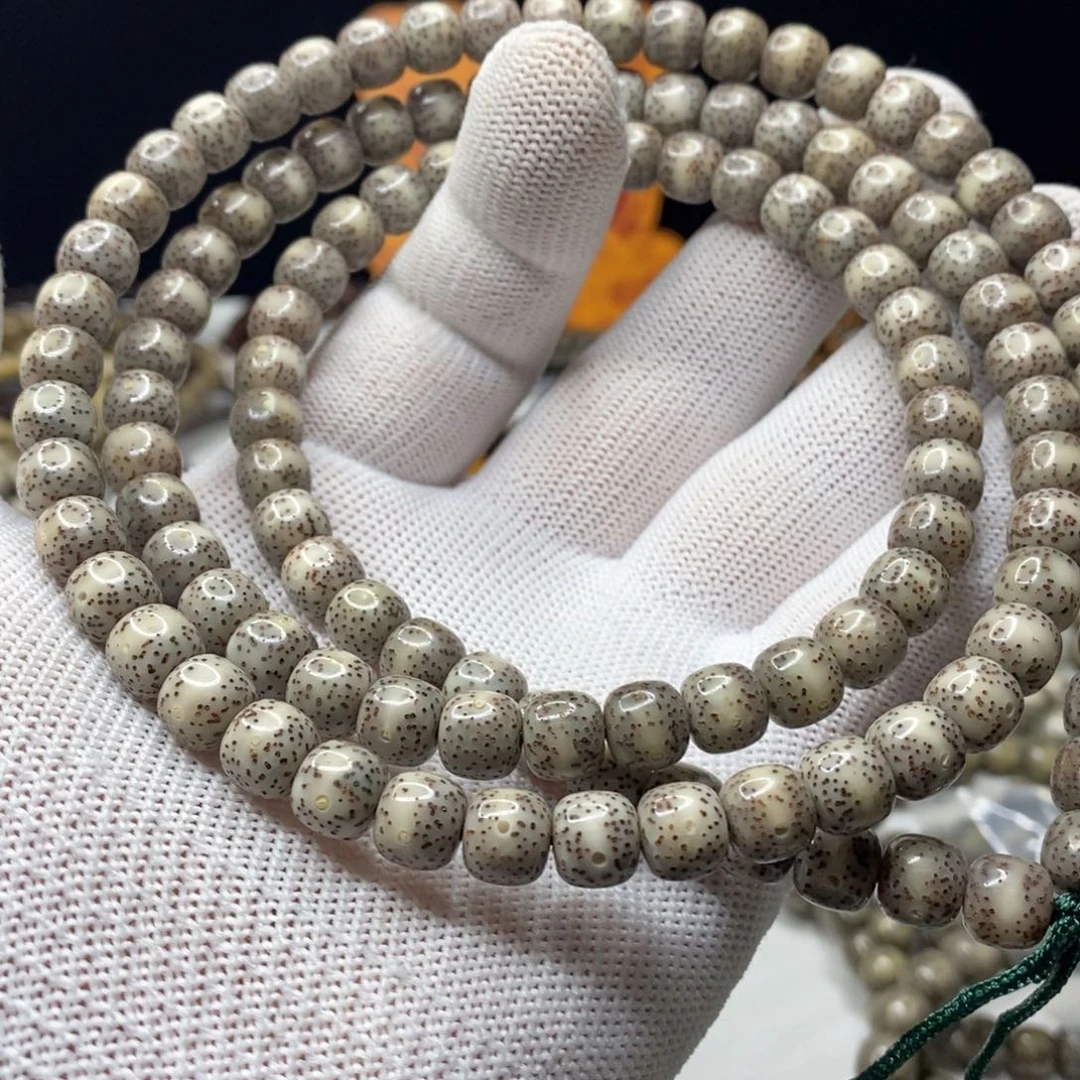 ****.星月菩提手串星月菩提8x7糯冰奶奶灰