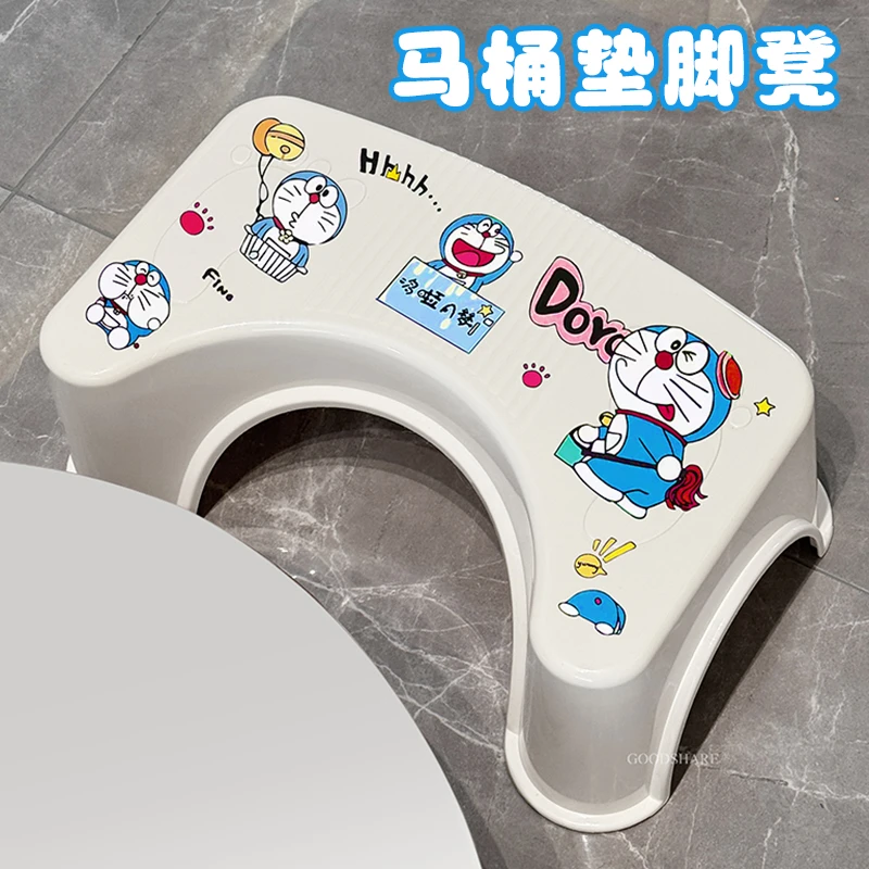 马桶脚凳蹲坑神器可爱卡通叮当猫儿童孕妇凳子垫脚凳厕所踩脚凳子
