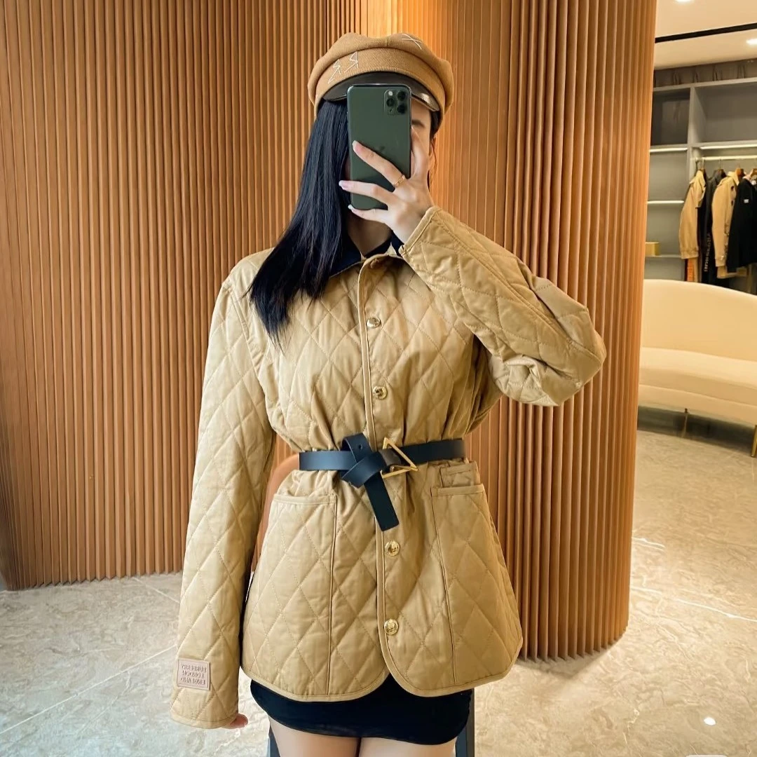 黄金甲棉服秋冬新款经典百搭格子菱格休闲125606