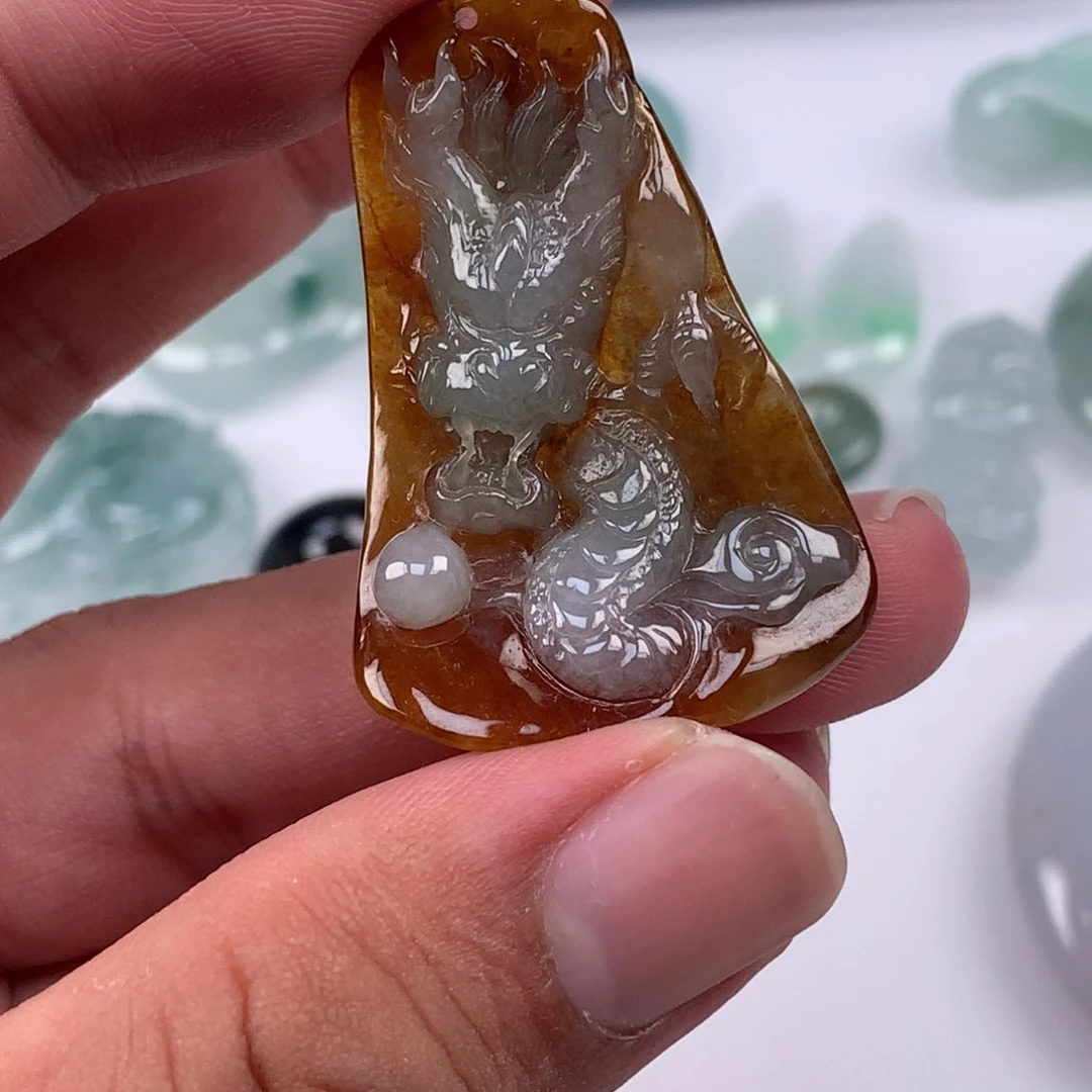 翡翠未镶嵌吊坠(不含链)