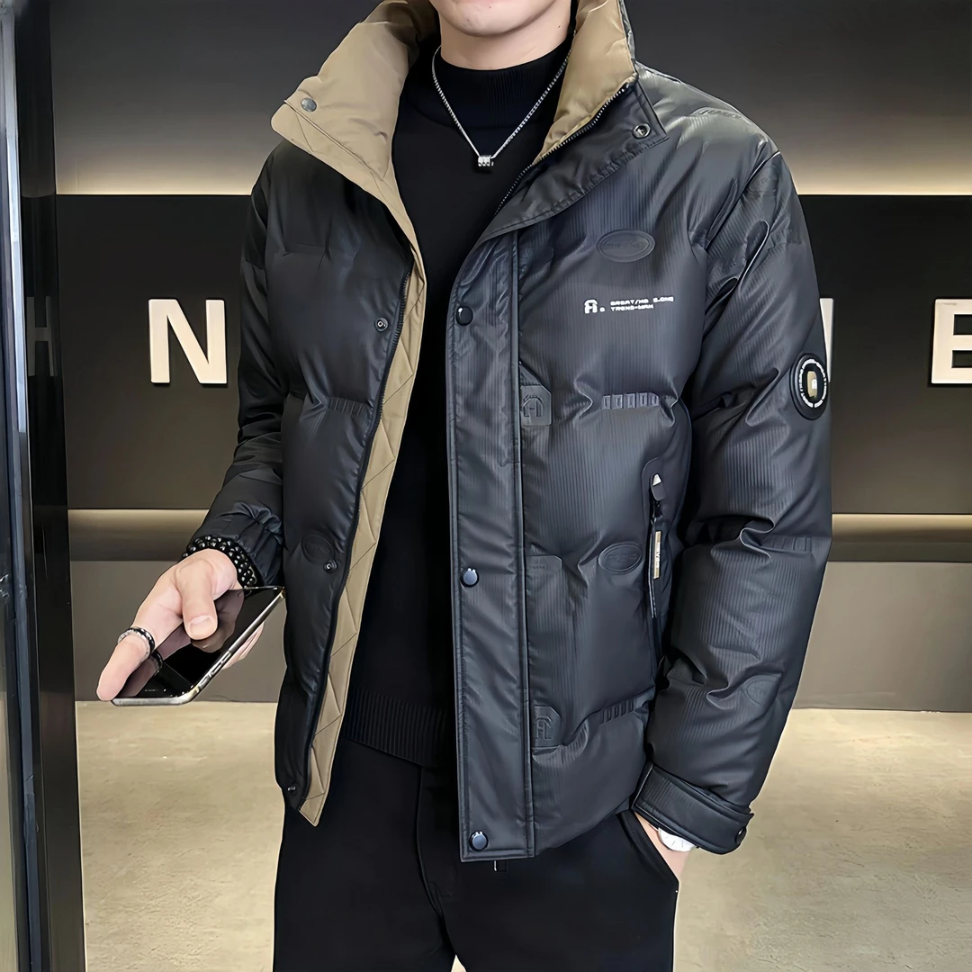 潮流休闲羽服2024年新款冬季加厚短款保暖青年丝绒内档男士外套