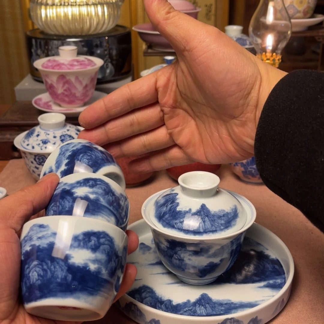 杯星慧陶瓷釉下彩茶具001