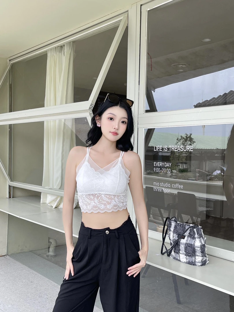 2375#大码蕾丝交叉美背抹胸内搭聚拢内衣女无钢圈裹胸性感内衣