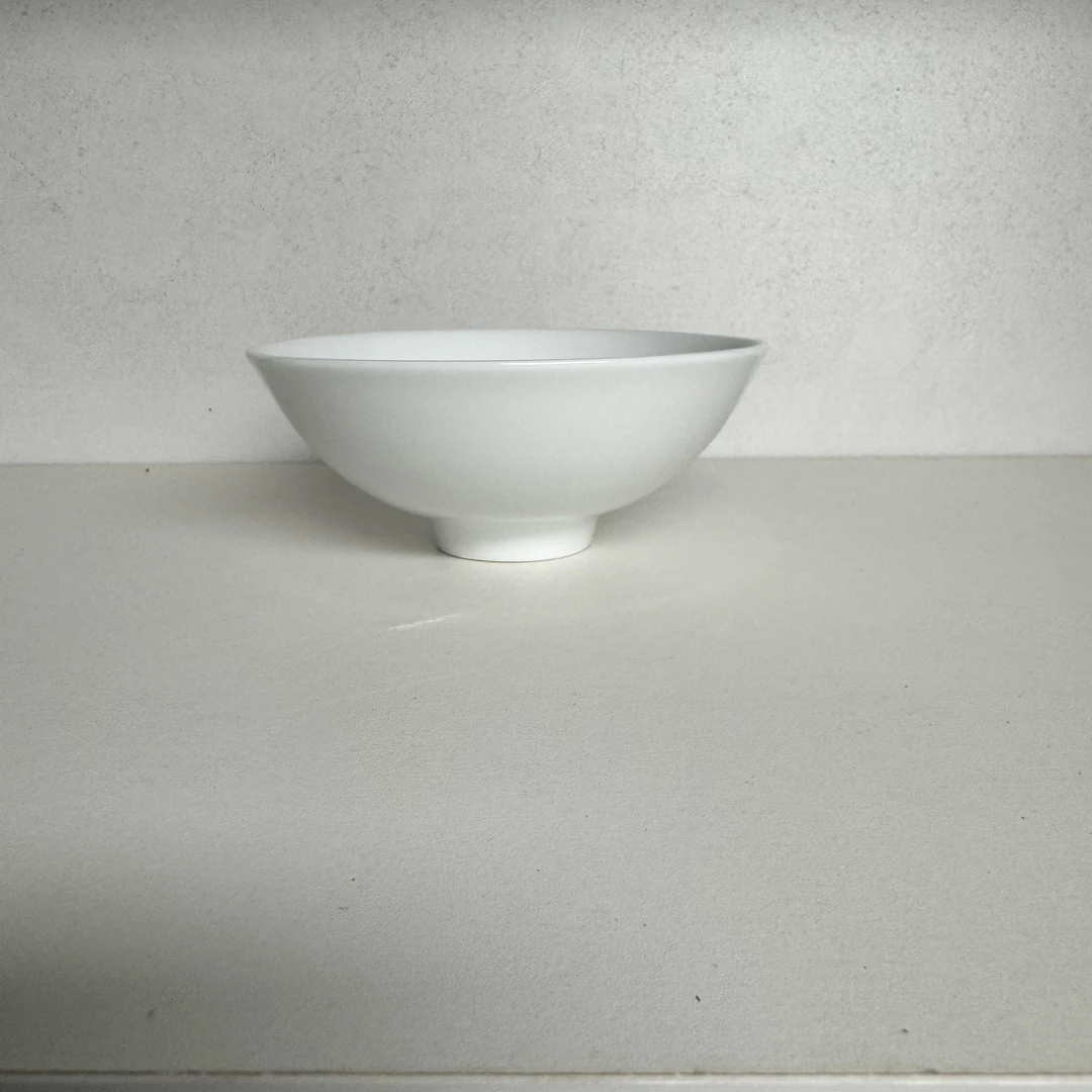 5.5英寸白瓷大碗斗笠米饭碗景德镇陶瓷高温瓷高温釉家庭斗笠碗