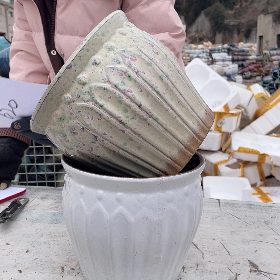 红陶王嫂花盆0214-620