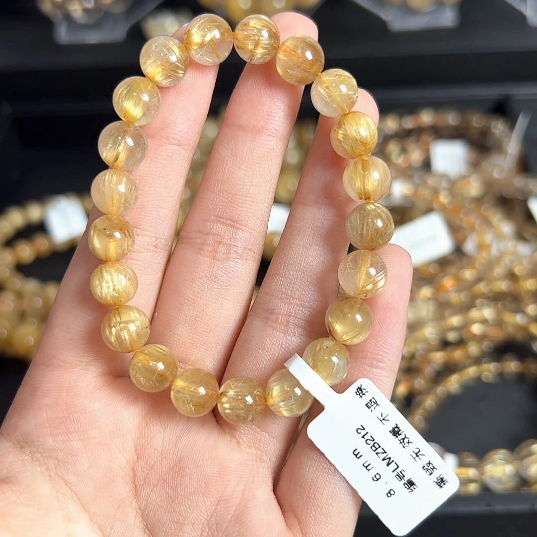 水晶手链未镶嵌天然金发晶