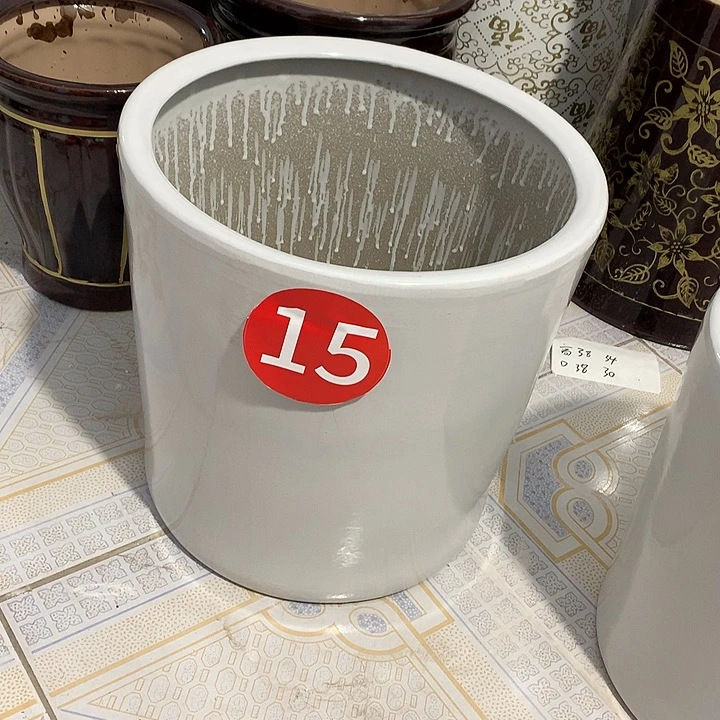 白光面笔筒一个高38口径38送托盘默认微瑕