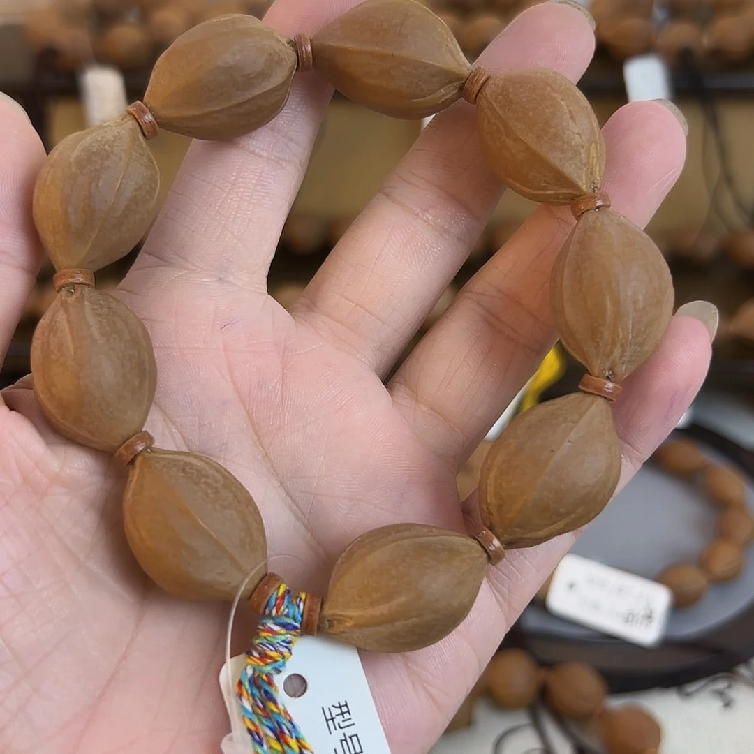 橄榄核手串硕**鹏梅林铁核百年老树核素串1927