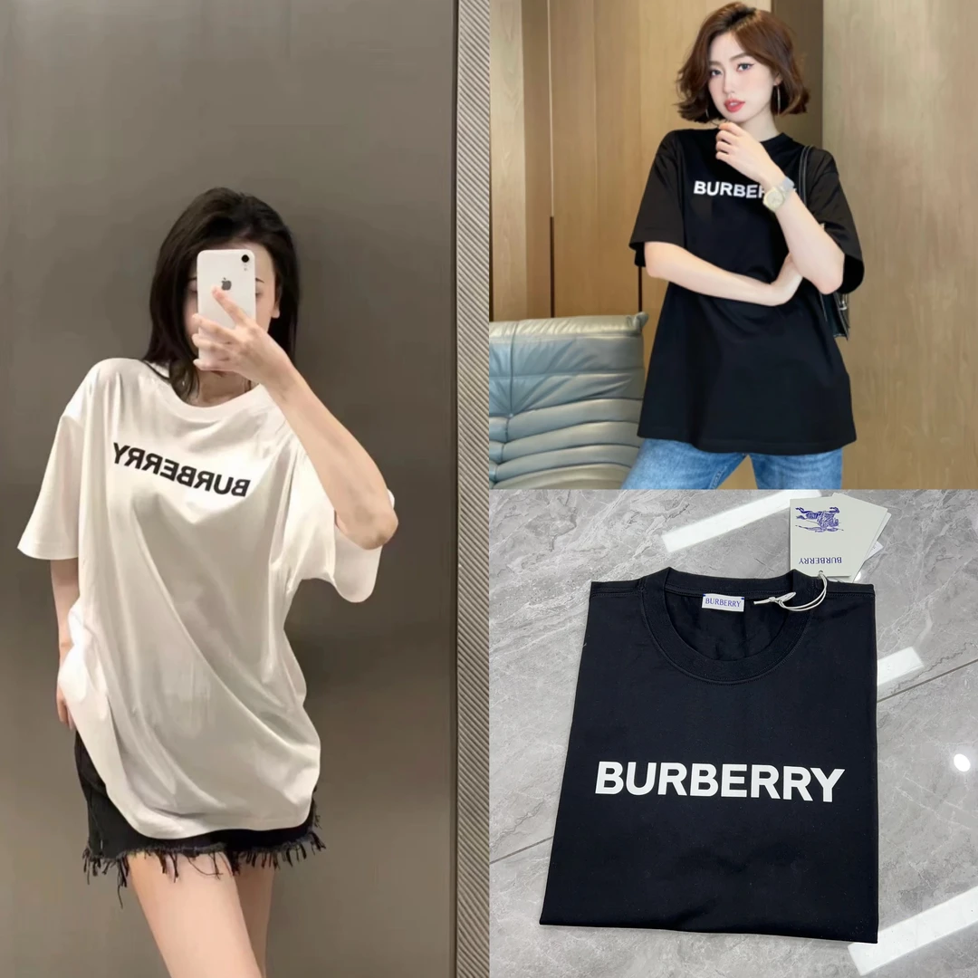 未使用 BURBERRY/博柏利 女款字母标短袖T恤