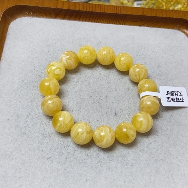 蜜蜡未镶嵌裸石手串