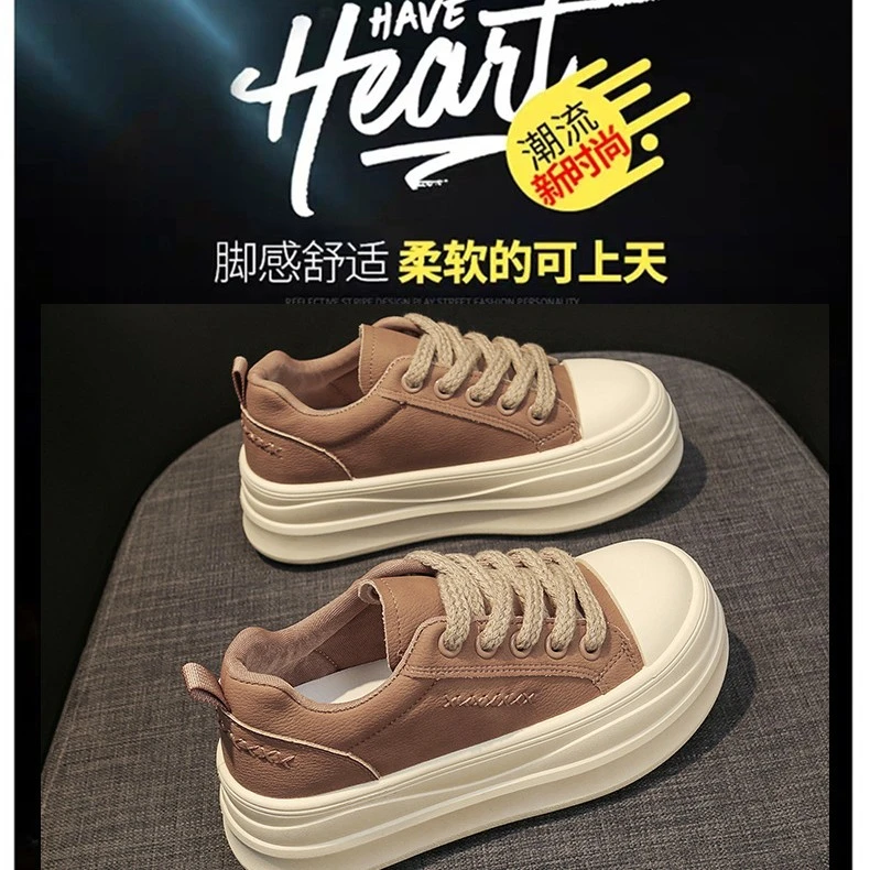 单鞋休闲运动鞋巨好看不累脚厚底增高松糕鞋2025秋冬新款爆款