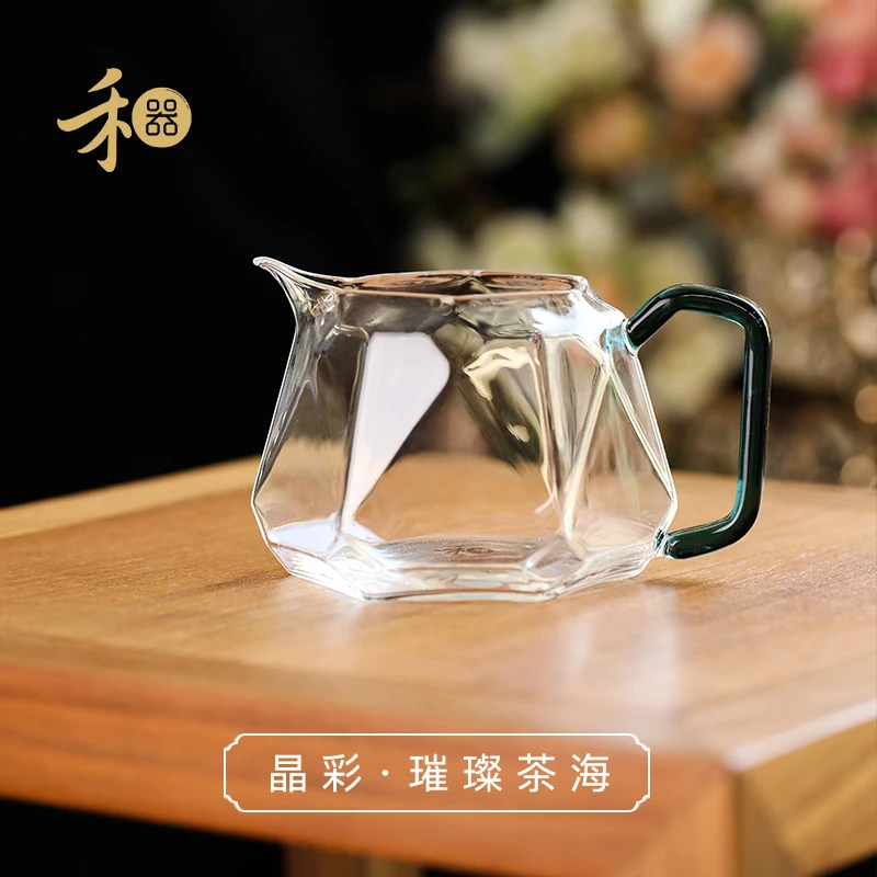 禾器晶彩·璀璨茶海 高硼硅 玻璃公道杯 建议容量：300ml