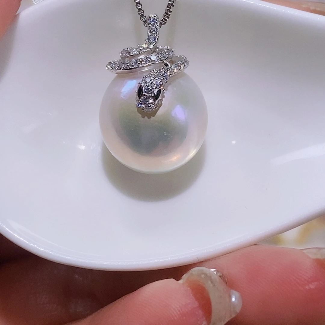 淡水珍珠颈饰银S925镶嵌