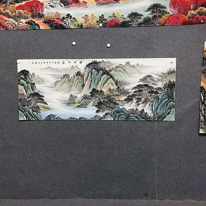 国画小六尺山水一副