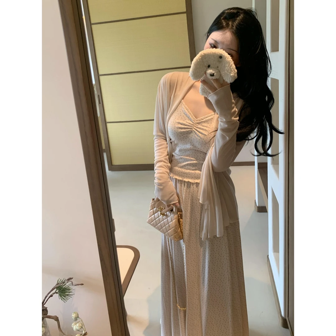 城南边儿9.13油画感小花裙套组 呼吸婴儿棉定染吊带+半身裙文气