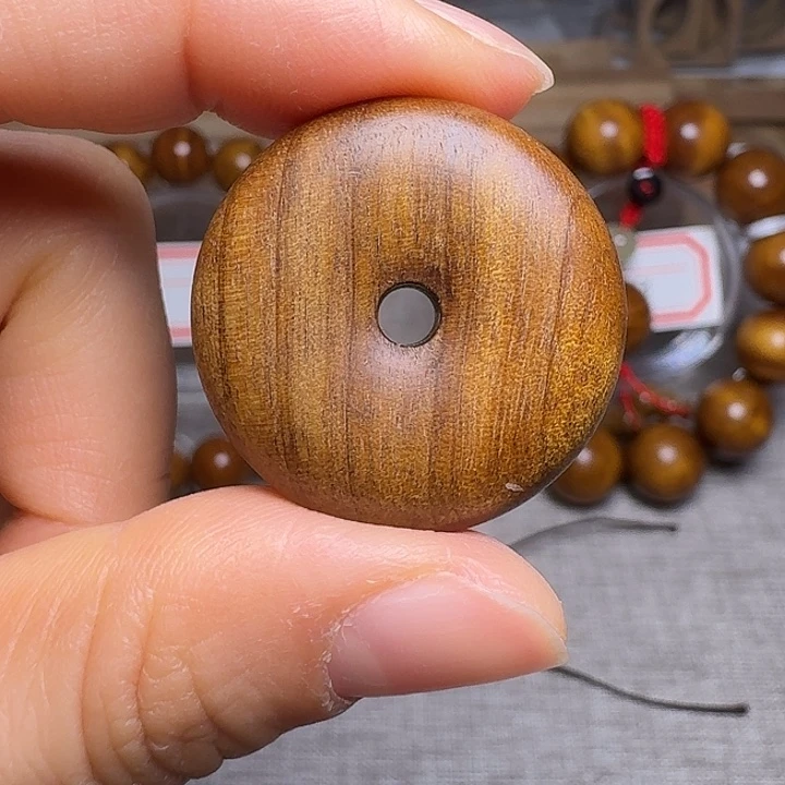 金丝楠平安扣9.9手把件