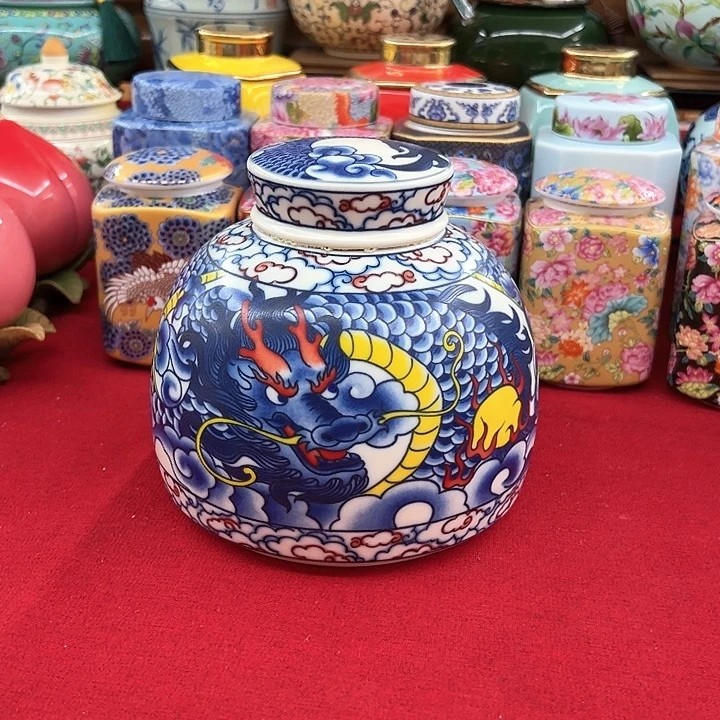 瓷片茶叶罐密封罐陶瓷罐