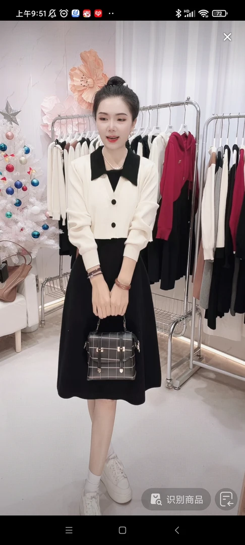 【编码957】运动休闲假两件长袖 2025女款爆款针织女春秋裙