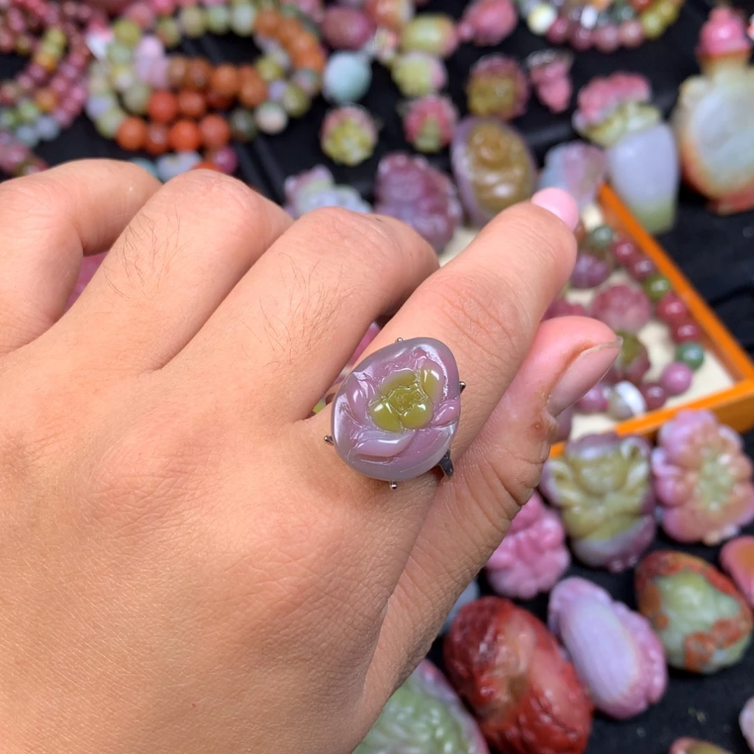 玛瑙/玉髓银S925镶嵌戒指补差价