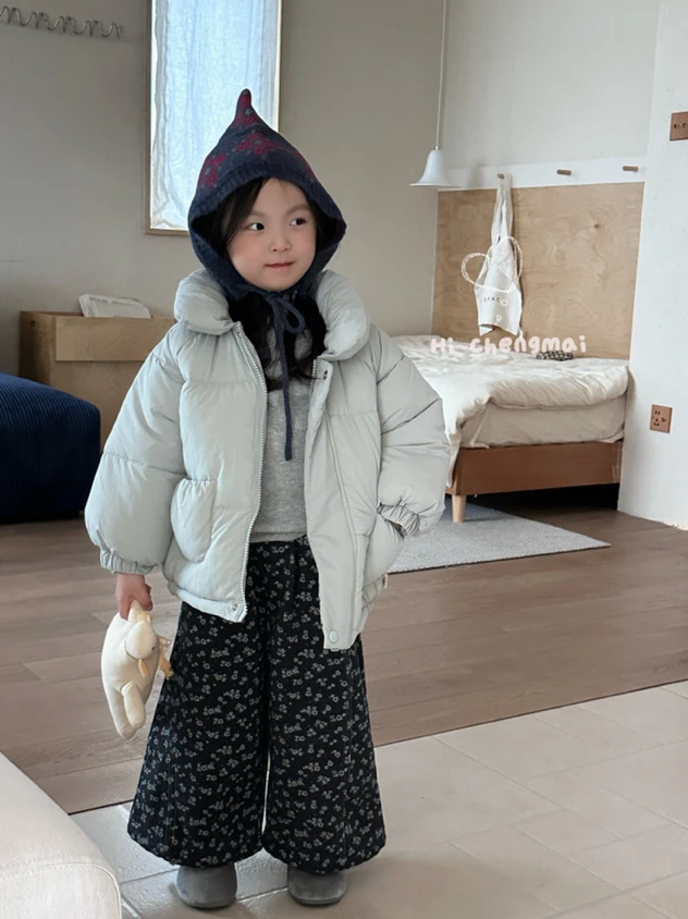 女童棉服秋冬儿童夹棉外套加绒加厚宝宝上衣洋气cm女宝冬季保暖