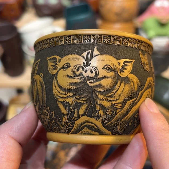 紫砂茶杯宜兴紫砂主人杯