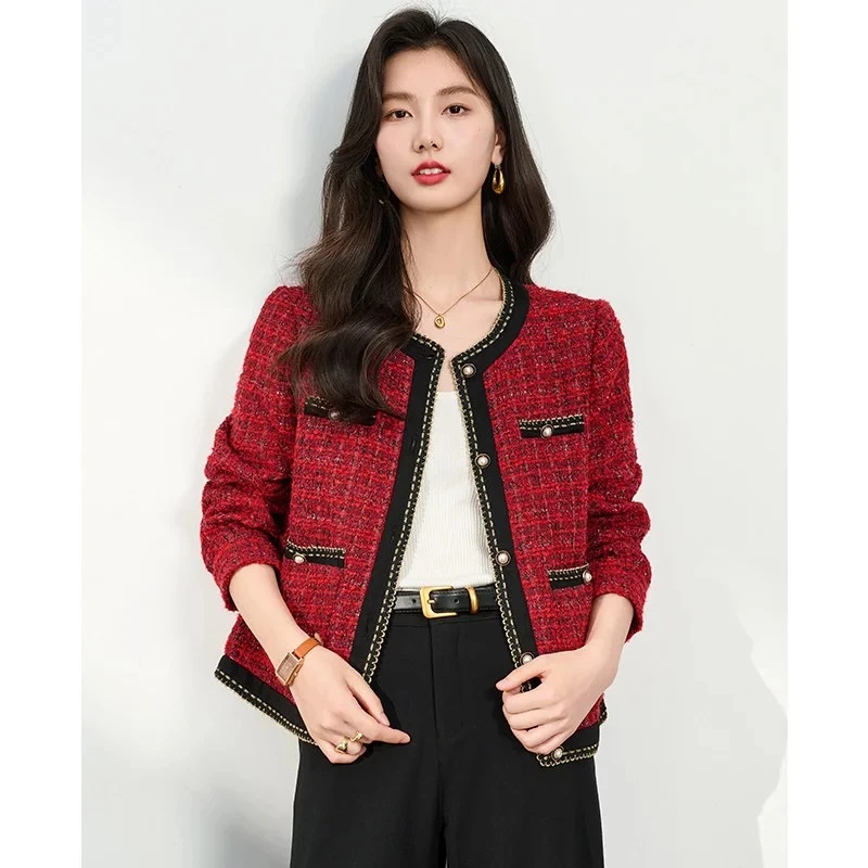 JIRUIMAN/吉瑞曼新款复古高级感显白小香风外套W528