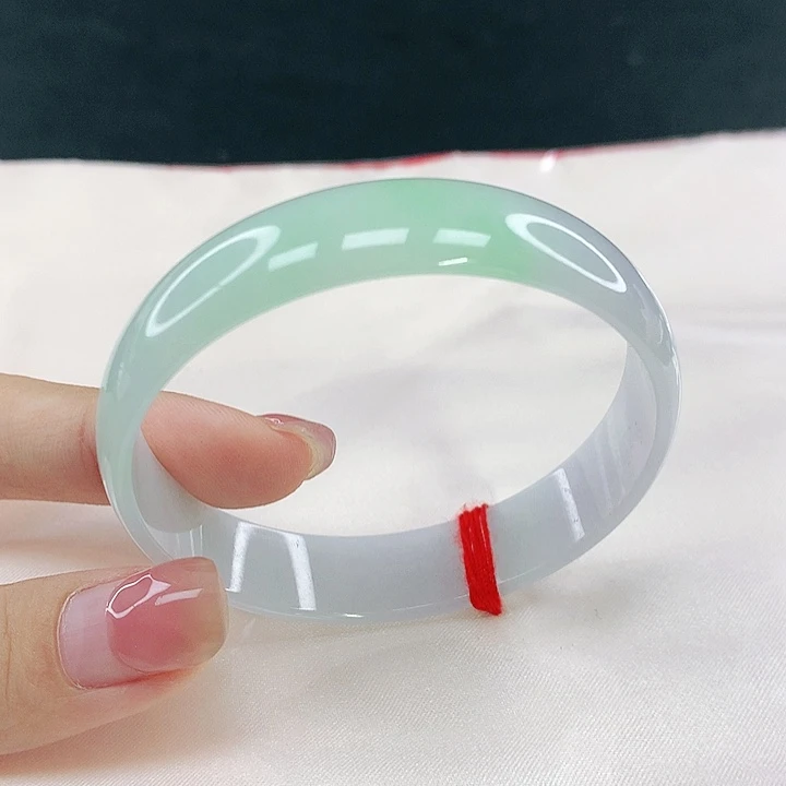 翡翠未镶嵌手镯圈53，12045