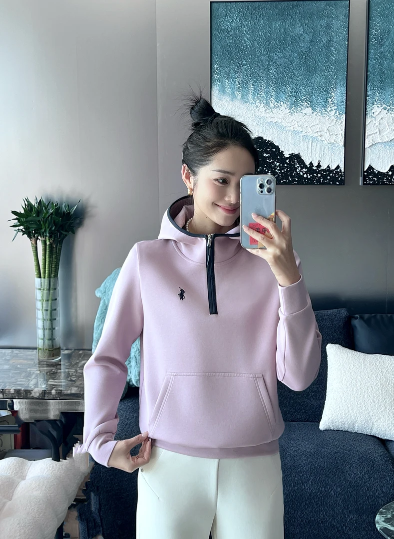 【奇季】2025春款”不起球兰精莫代尔“休闲运动高弹力连帽卫衣98093