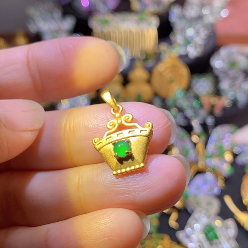 【闪购商品】银S925镶嵌挂件翡翠