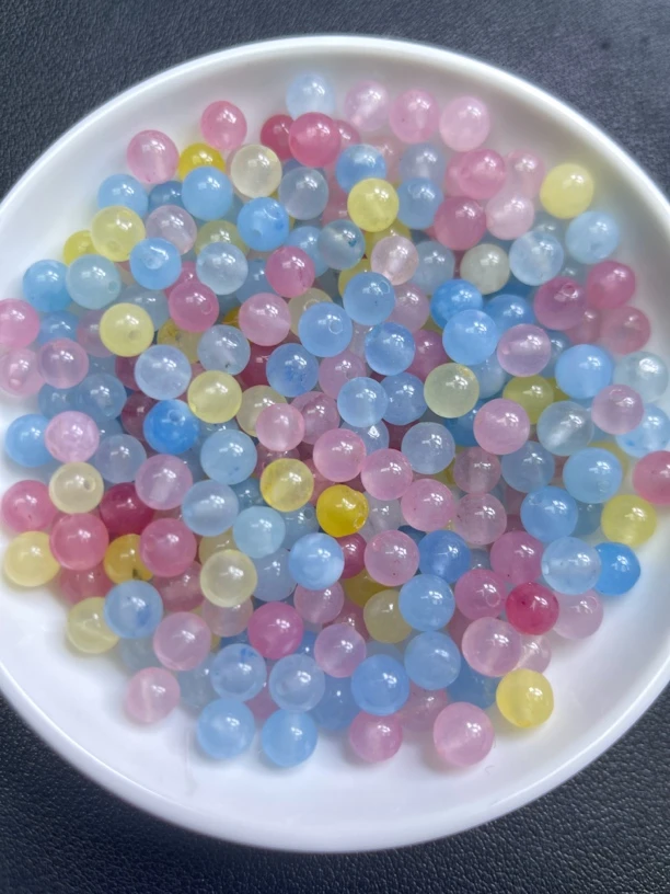 天然珠宝玉石 摩根石玛瑙Y983 8MM 30颗（赠弹力绳）