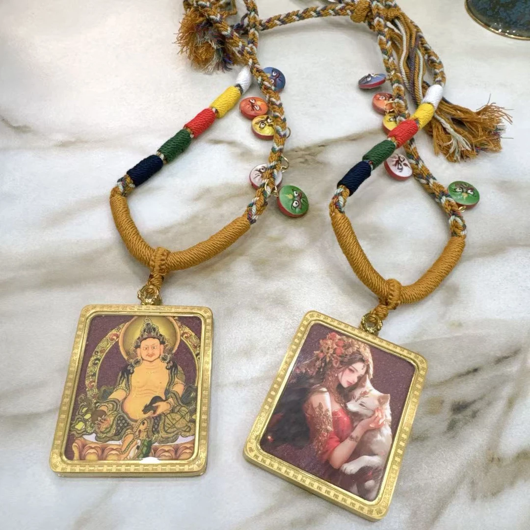 含辰砂工艺品2506180003 HN 朱砂唐卡吊坠（多样性发其一）