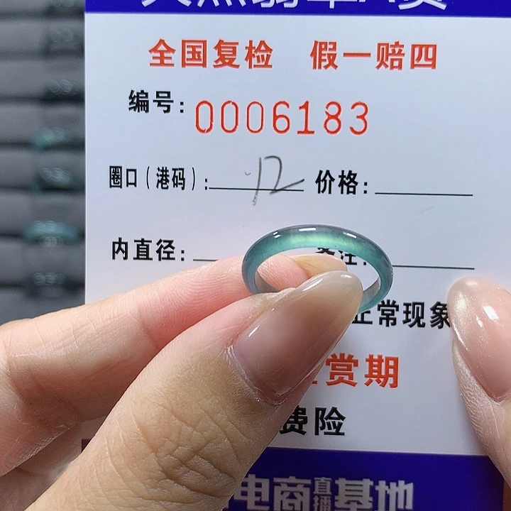 翡翠未镶嵌戒圈6183
