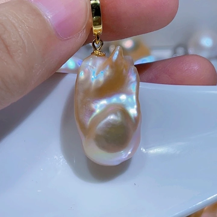 淡水珍珠银S925镶嵌颈饰