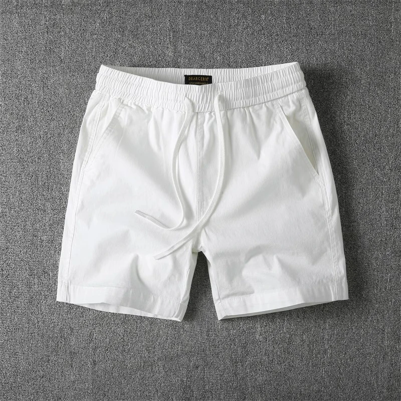 博利凯葆碟夏季薄款纯色四分裤男士跑步运动沙滩裤松紧腰修身短裤