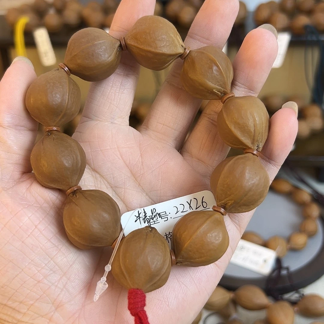 橄榄核手串最***仰梅林铁核百年老树核素串22×26