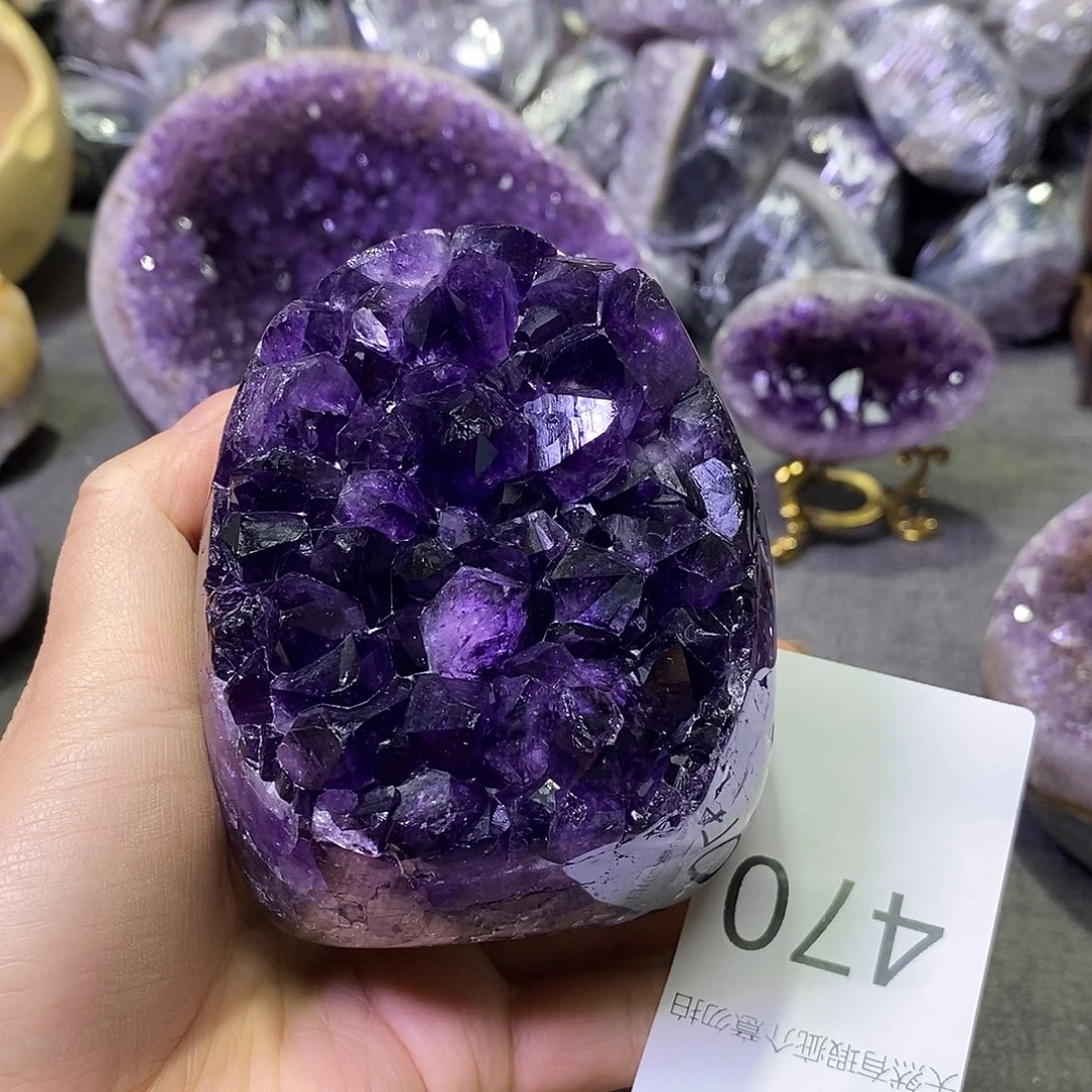 未镶嵌紫晶珠宝半成品