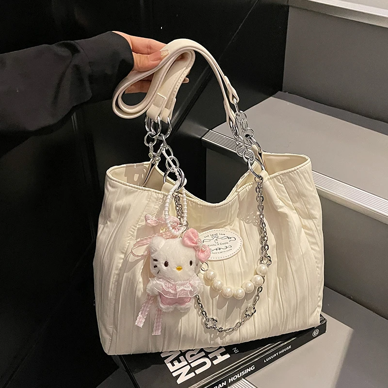 艾米兔 X COOLE女包2025新款洋气日常大容量链条珍珠单肩托特包