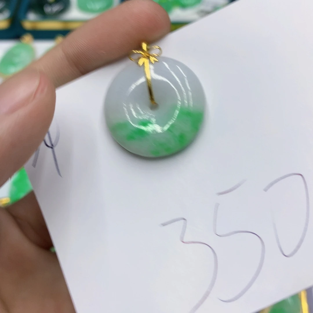 翡翠颈饰18K金镶嵌翡翠111111111