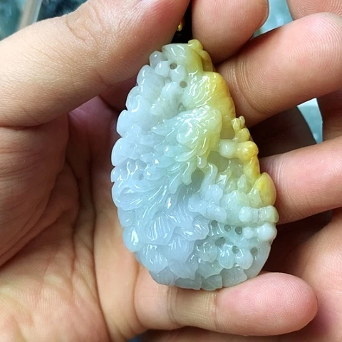 翡翠未镶嵌颈饰天然